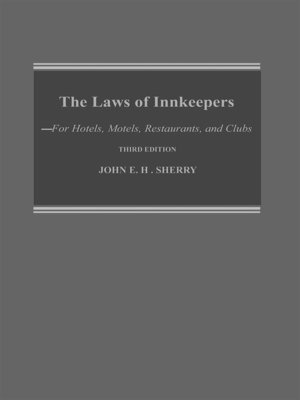 cover image of Study Guide to John E. H. Sherry, "The Laws of Innkeepers"